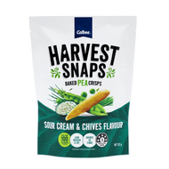 Calbee Harvest Snaps Baked Pea Crisps, Sour Cream & Chives (93g)