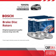 Bosch Brake Disc Rotor for Toyota Vios NCP150 E J Spec (2013 - 2016) - 0986AB9822 (2Pcs)