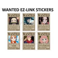 Ezlink Card Sticker / Anime Sticker / Ez-Link or Card Protector Wanted Poster OP &amp; Spy x Family