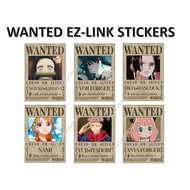 Ezlink Card Sticker / Anime Sticker / Ez-Link or Card Protector Wanted Poster OP & Spy x Family