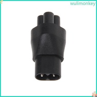 WU IEC 320 C5 3-Pin Female To C8 2-Pin Male Plug Converter Power Supply Adapter