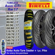 PIRELLI Angel CT RIM 17 Tubeless Tires ( 70/90-17 , 80/80-17 , 80/90-17 . 90/80-17 . 90/90-17, 100 )