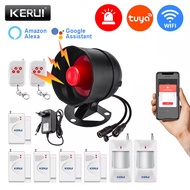 Tuya Siren Alexa Motion System Google Burglar 433Mhz Wireless Security Home Smart Home 【hot】KERUI WIFI Door Compatible Sensor Alarm