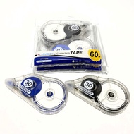(1 Pack of 2 Pcs) Correction Tape Pastel 60m Set of 2pcs | Tipex Paper Roll Correction Tape