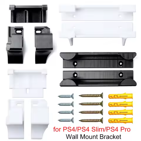 Wall Mount Bracket With Screws Holder for PS4/PS4 Slim/PS4 Pro Console Host Rack Hook Storage Stand 