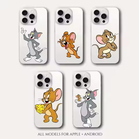 Cartoon T-Tom-S And J-JerryS Phone Case For Iphone 16 15 11 13 14 Pro Max 7 8 Plus X Xr Xs Max Se202