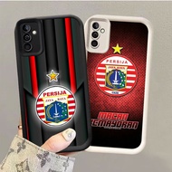 GK-70 Persija Black and White Silicone Casing for Samsung A34 A24 FE S25 A25 A35 A17 S24 A26 Ultra 5