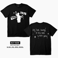 The 1975 Rock band Tee Novelty Printed Kaos Short Sleeve Shirt Casual Baju Lelaki Clothes