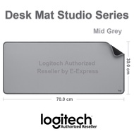 Logitech Desk Mat Studio Series แผ่นรองเมาส์ สีเทา ของแท้ (Mid Grey)