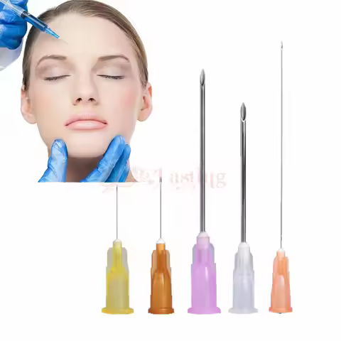 100pcs Hot sale 14G 18G 23G25G 27G 30G 32G 4mm 13mm Disposable Plastic Meso Needle Single Packing Sh