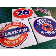 STICKERS 76 LUBRICANT STICKER 76 MOTOR OIL PRINT