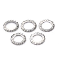 304Stainless Steel External Serrated Multi-Tooth Lock Washer Anti-Slip Stopper Anti-Loosening Gasket