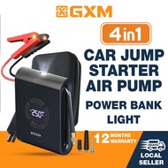 GXM Car Jump Starter Air Pump Starter Kit Power Bank Light 12000mAh 1200A Car Motorbike tyre Bicycle Bike Ball Inflator