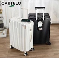 CARTELO行李箱，行李喼、拉喼、旅行箱、旅行喼、28吋新款帶USB插口同水杯架