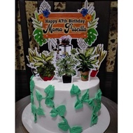 Plantita theme cake topper