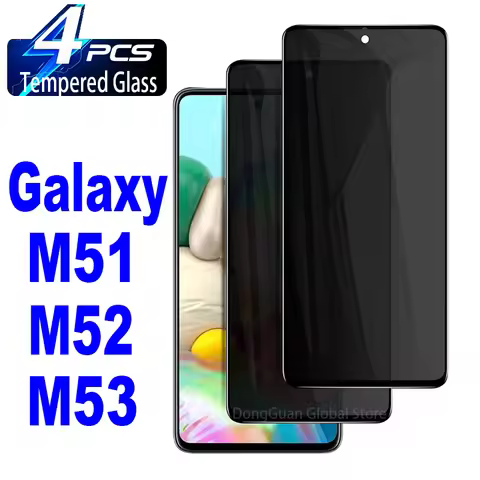 2/4Pcs Anti Spy Tempered Glass For Samsung Galaxy M51 M52 M53 M54 S10 Lite Note10 Lite Screen Protec