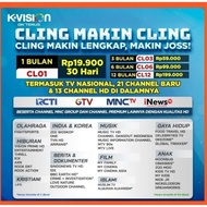 K VISION paket cling 1 tahun/360 Hari MNC GROUP KVISION CL12
