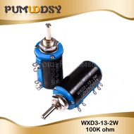 2PCS WXD3-13-2W 100K ohm WXD3-13 2W Rotary side Rotary Multiturn Wirewound Potentiometer