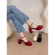 DARIUS closed-toe shoes - HN0281 [fullbox product] 8-9cm high square heel - square heel closed-toe s