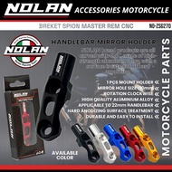 NOLAN Rearview Mirror Mount, CNC Aluminum Master Brake Bracket