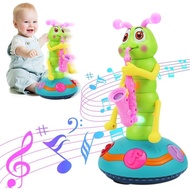 Children's Electric Caterpillar Saxophone Musical Toys, Dancing Saxophone Caterpillar,Baby Sensory T
