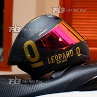 KYT TT Course Black Matt visor REDGOLD sp 3D Leopard GOLD World