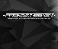 stiker kaca bus premium coach milenial coach