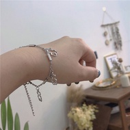 SIY Stainless Steel Hollow Bear Bracelet Cute Animal Charm Hand Chain Wristband Bangle for Women Girls Jewelry Gifts