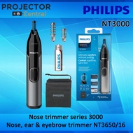 Philips Norelco Nosetrimmer 3000 For Nose, Ears and Eyebrows #NT3650/16, Black (2Years Warranty)