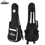 Acouway concert 24 inch Ukulele Bag case cover With10 mm Padding with should straps and carry handle PU leather decor