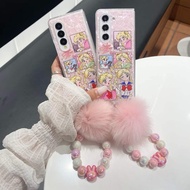 GANTUNGAN Anime Case Zfold7 Sailormoon Sailor Moon Cute Love Tie Bow Cartoon Chain Hanger hp Casing 