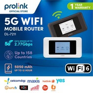 [New] Prolink 5G Pocket WiFi Router/MiFi | Wi-Fi 6 AX1800 | Portable Modem, Easy Carry,  Support All