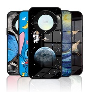 Glass Casing Huawei honor X9a / honor x9b Tempered Glass Case Hard Back Cover Soft Silicon Edge