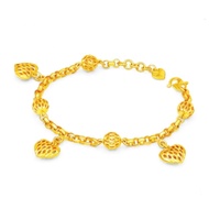 Zhulian Rantai Tangan BT5024 Rantai Love Gold Plated Emas Zhulian Original