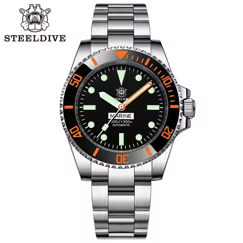 STEELDIVE SD1954C Water Ghost Watch Men NH35 Ceramic Bezel C3 luminous Sapphire Glass Automatic Mech