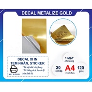 Baotin DECAL GOLD-SILVER POLISH FOR SPRAY PRINTER - LOTS OF 20 SHEETS