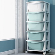5-Drawer Storage Cart Plastic Drawer Storage Organizer Rolling Cart with Wheels