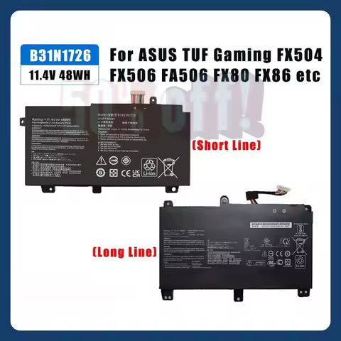 New B31N1726 Battery for Asus FX80 FX86 TUF FX504 FX504G FX504GD FX504GE FX504GM FX505 FX505DT FX505
