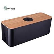 Wooden Cable Storage Box Power Cord Storage Box Dust-Proof Charger Socket Storage Box Household Cabl