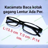 kacamata Baca Kotak Lentur Gagang Per Kacamata Plus Pria / Wanita Baca