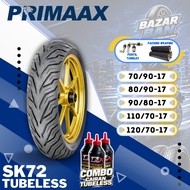 (LATEST PRODUCTION) PRIMAAX SK72 TUBELESS TIRES Ring 17 (70/90-17 / 80/90-17 / 90/80-17 / 110/70-17 