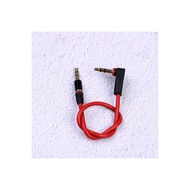 【MagicMansion】 1× Aux Audio Cable Red 3.5mm Short 20cm Jack To Jack Aux Cable Male To Male Stereo Au