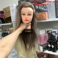 Đầu manocanh học làm tóc Chịu nhiệt độ cao tóc dài 60cm