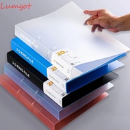 MERY Binder File Folder, D-shaped Plastic Transparent Folder, Office Document 2 Holes Lever Arch Fil