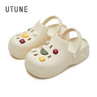JA3 UTUNE Women Sandals with Stickers 5cm High Platform Sole Women's EVA Ruber Clogs