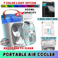 ~Ship From KL~ Mini Aircond Portable/mini air cooler/ Mini Aircond Cooler Air And Mini Conditioning Cooling fan7色LED迷你冷风