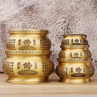 {Fuyuange} Fude Palace Burner Brass Heart Sutra Incense Offering Antique Lotus Sandalwood Temple Wor