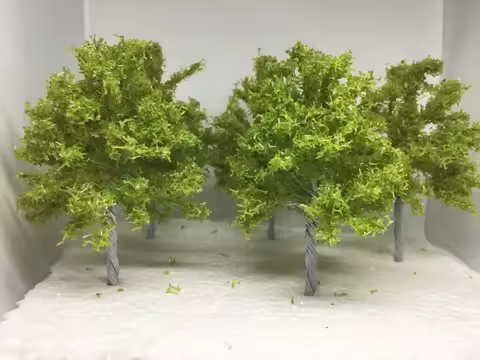 3pcs/5pcs highly10cm/12cm/15cm miniature tree model architecture model railway layout green landscap