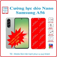 Toughened flexible screen protector for Samsung A56 phone