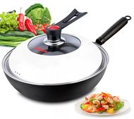 全城熱賣 - 炒鍋（木柄帶蓋炒鍋32CM）